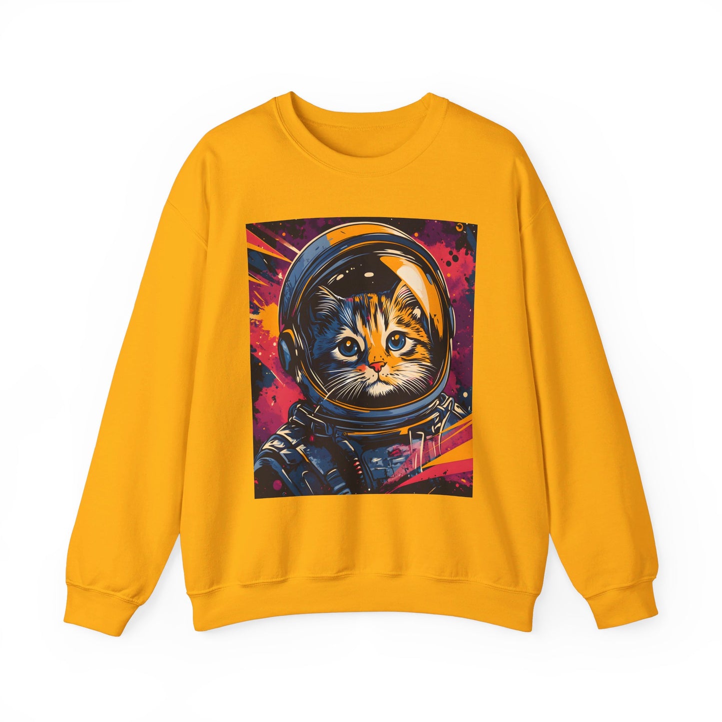 Space Cat Unisex Heavy Blend™ Crewneck Sweatshirt