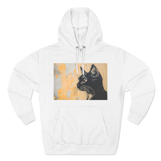 Cat Three-Panel Fleece Hoodie