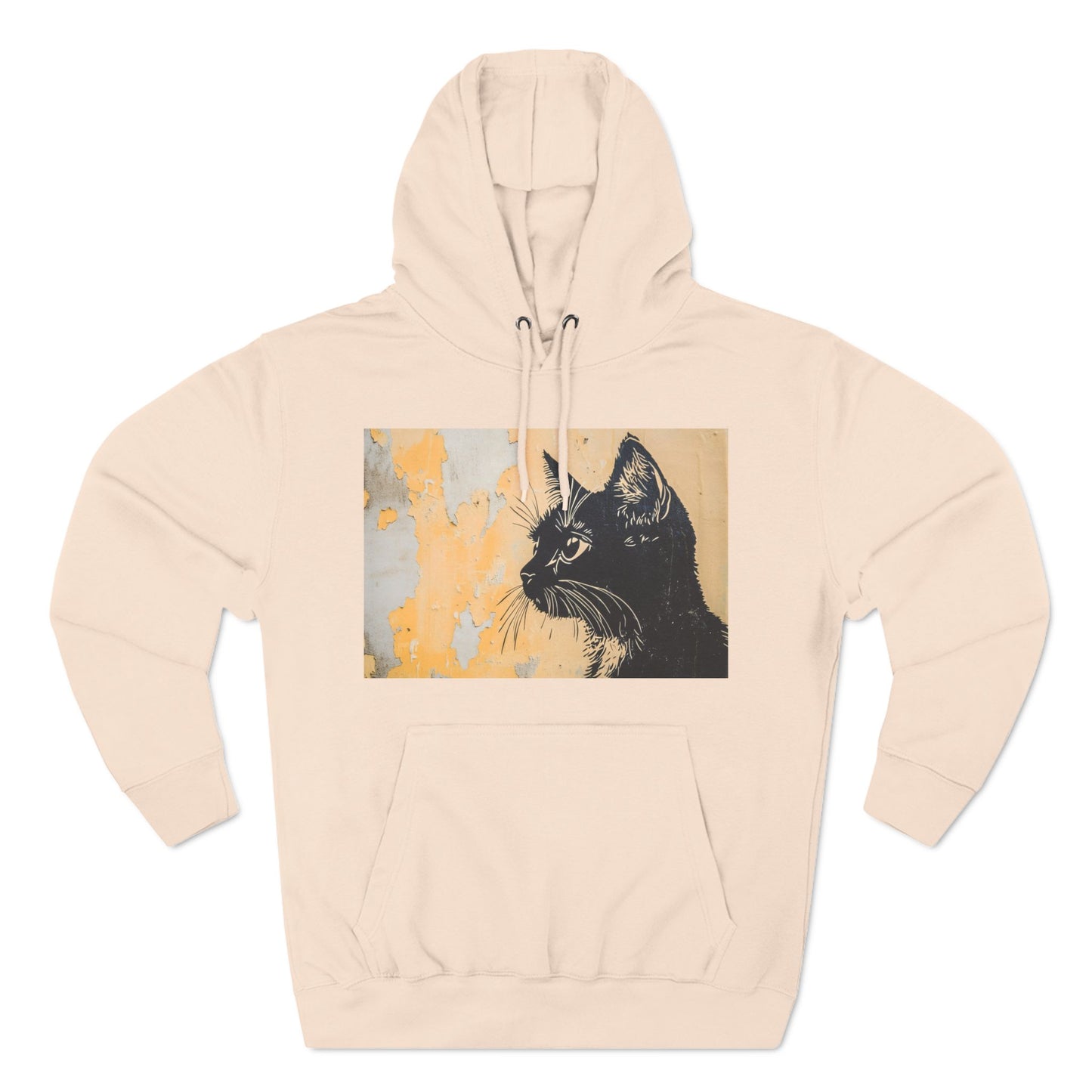 Cat Three-Panel Fleece Hoodie