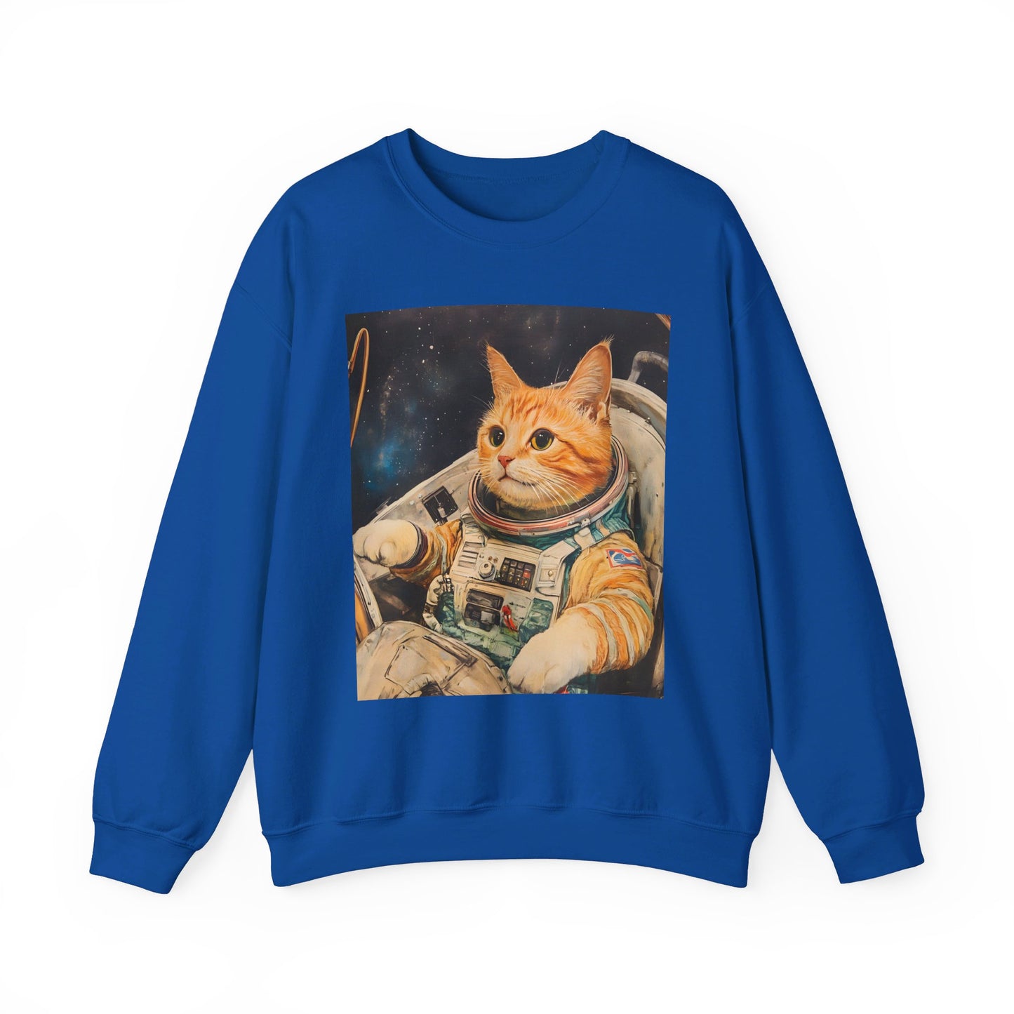 Space Cat Unisex Heavy Blend™ Crewneck Sweatshirt