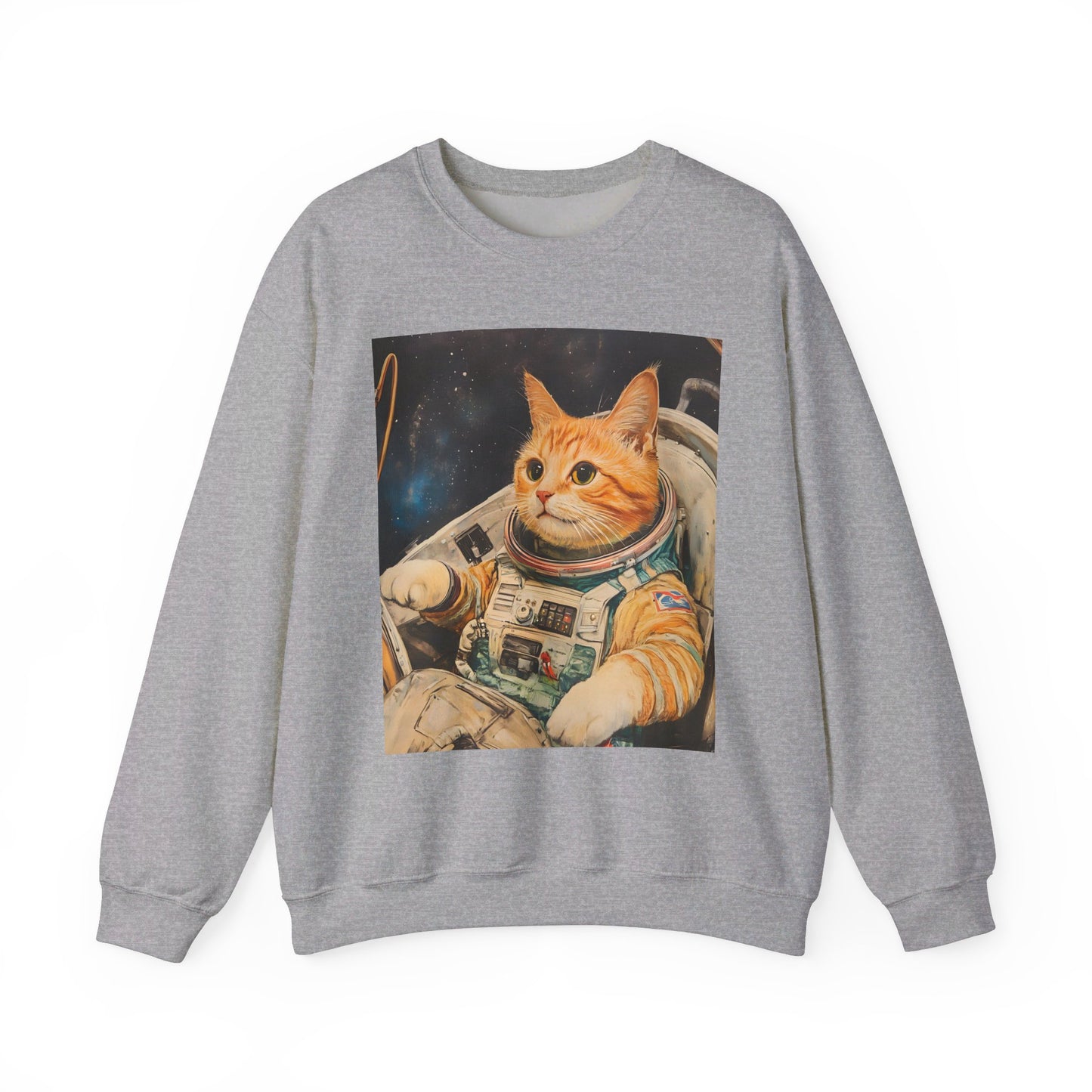 Space Cat Unisex Heavy Blend™ Crewneck Sweatshirt