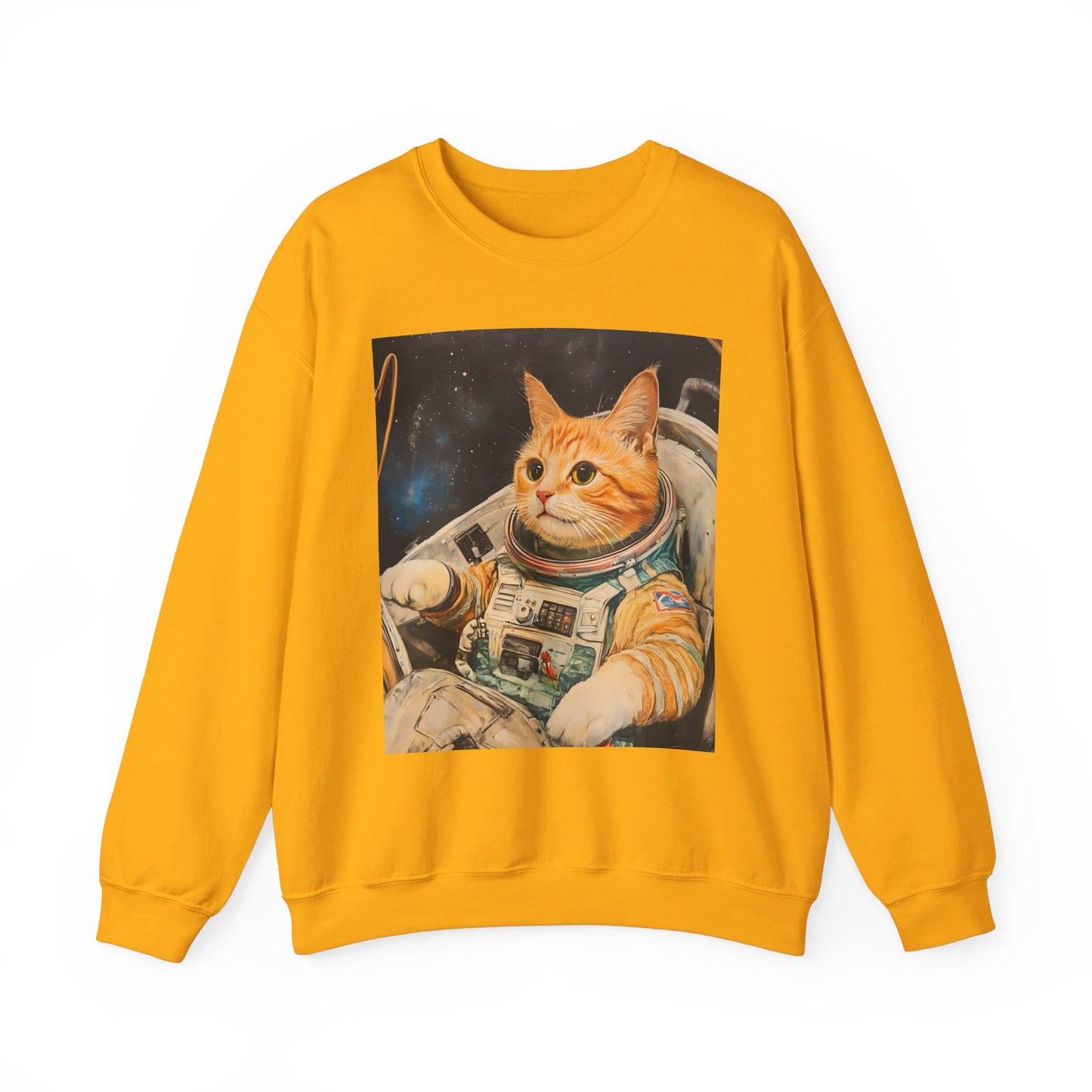 Space Cat Unisex Heavy Blend™ Crewneck Sweatshirt