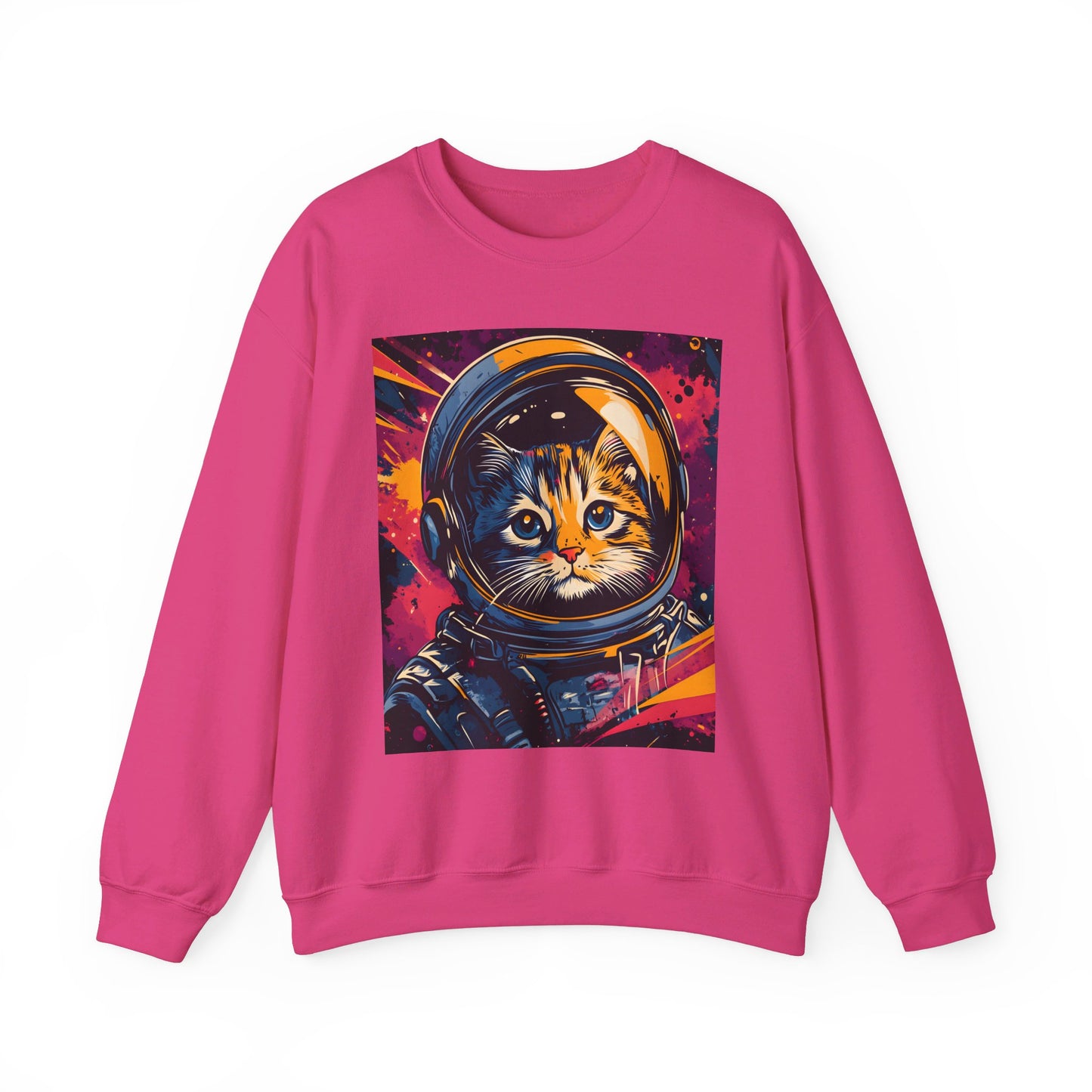 Space Cat Unisex Heavy Blend™ Crewneck Sweatshirt