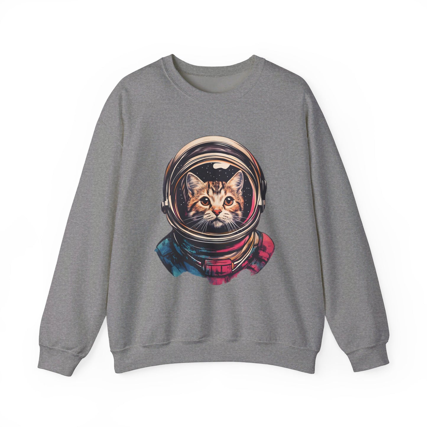 Space Cat Unisex Heavy Blend™ Crewneck Sweatshirt