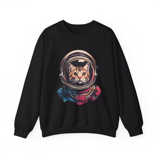 Space Cat Unisex Heavy Blend™ Crewneck Sweatshirt