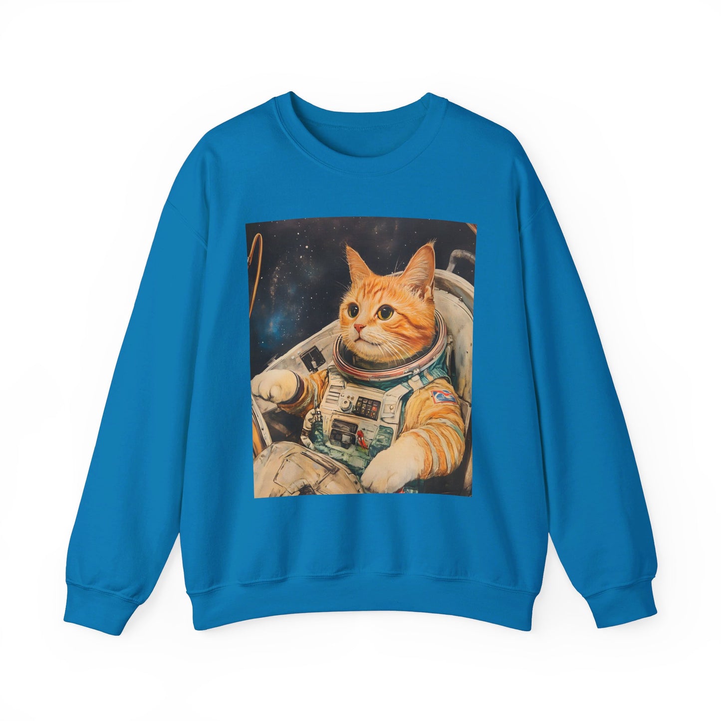 Space Cat Unisex Heavy Blend™ Crewneck Sweatshirt