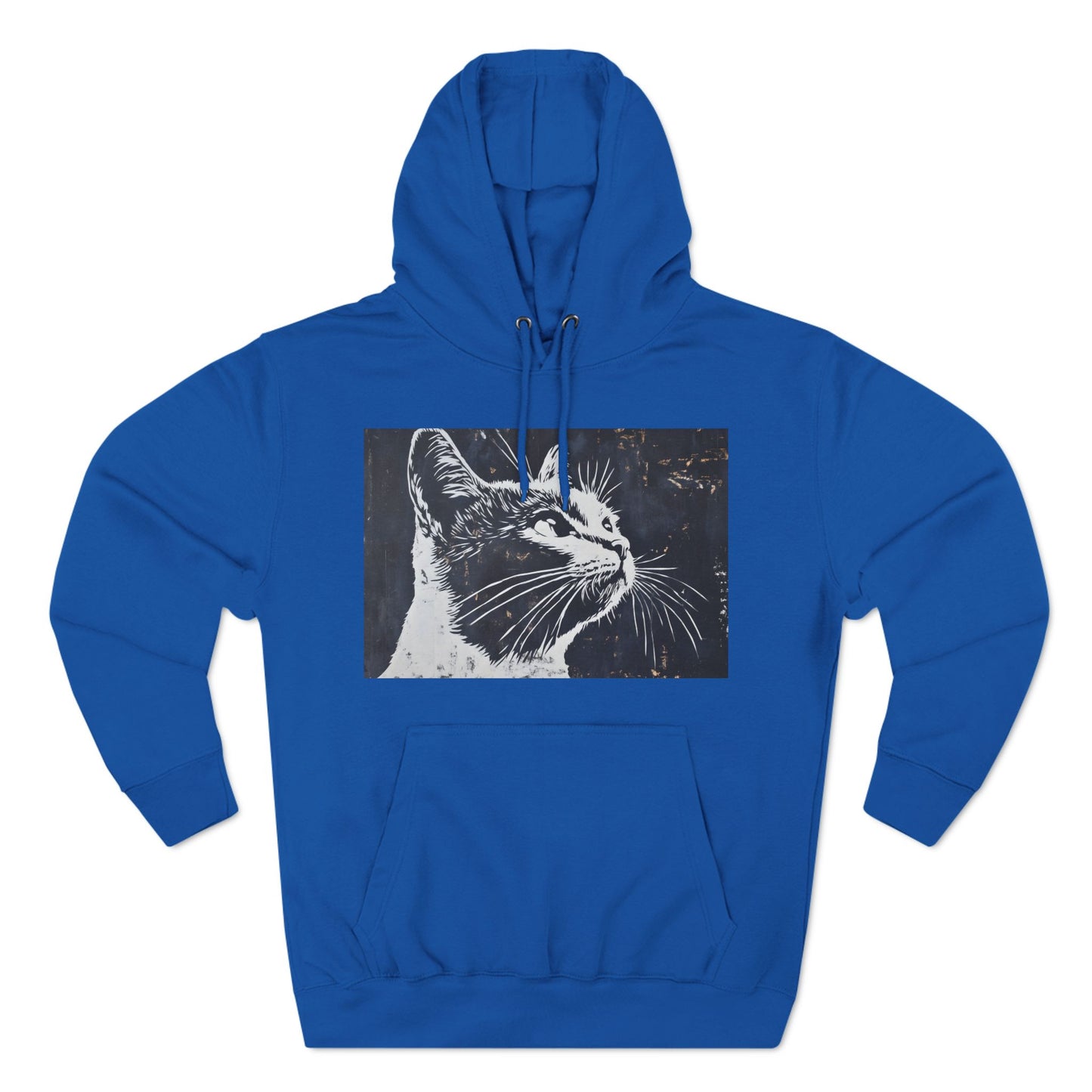 Cat Three-Panel Fleece Hoodie