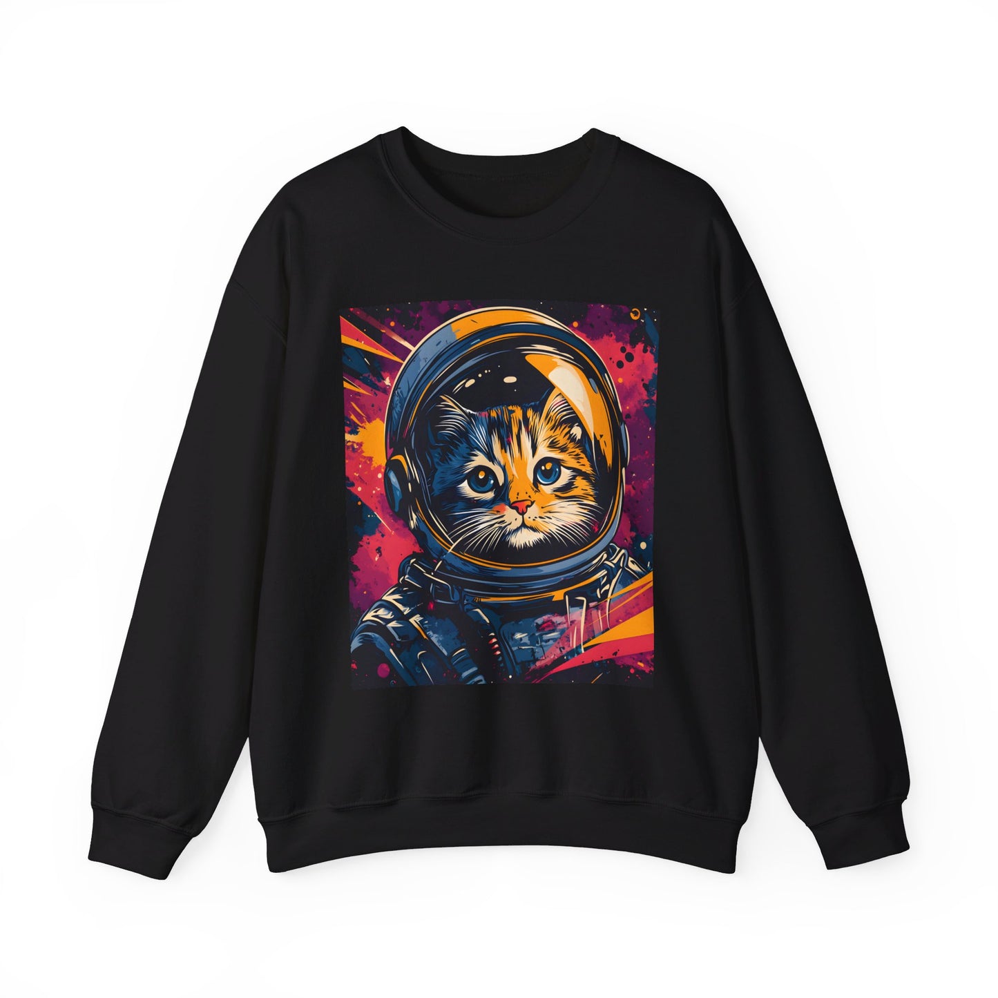 Space Cat Unisex Heavy Blend™ Crewneck Sweatshirt