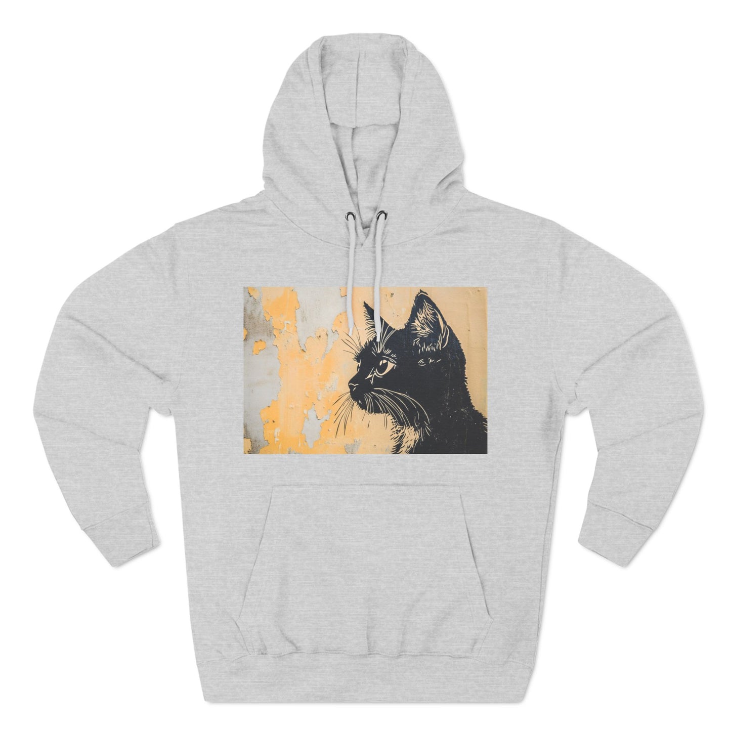 Cat Three-Panel Fleece Hoodie