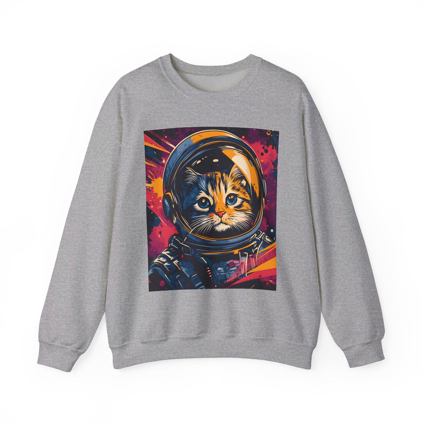 Space Cat Unisex Heavy Blend™ Crewneck Sweatshirt