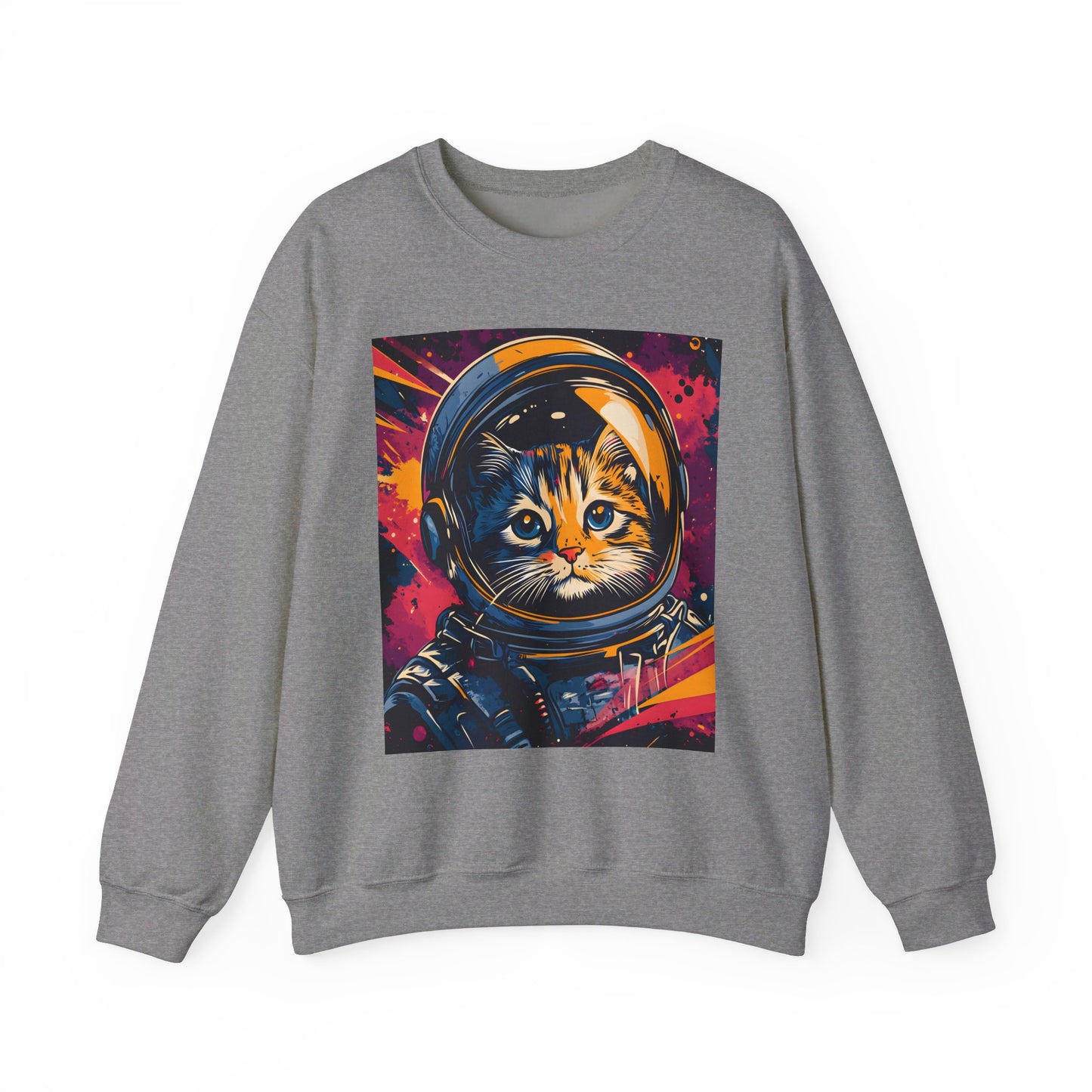 Space Cat Unisex Heavy Blend™ Crewneck Sweatshirt