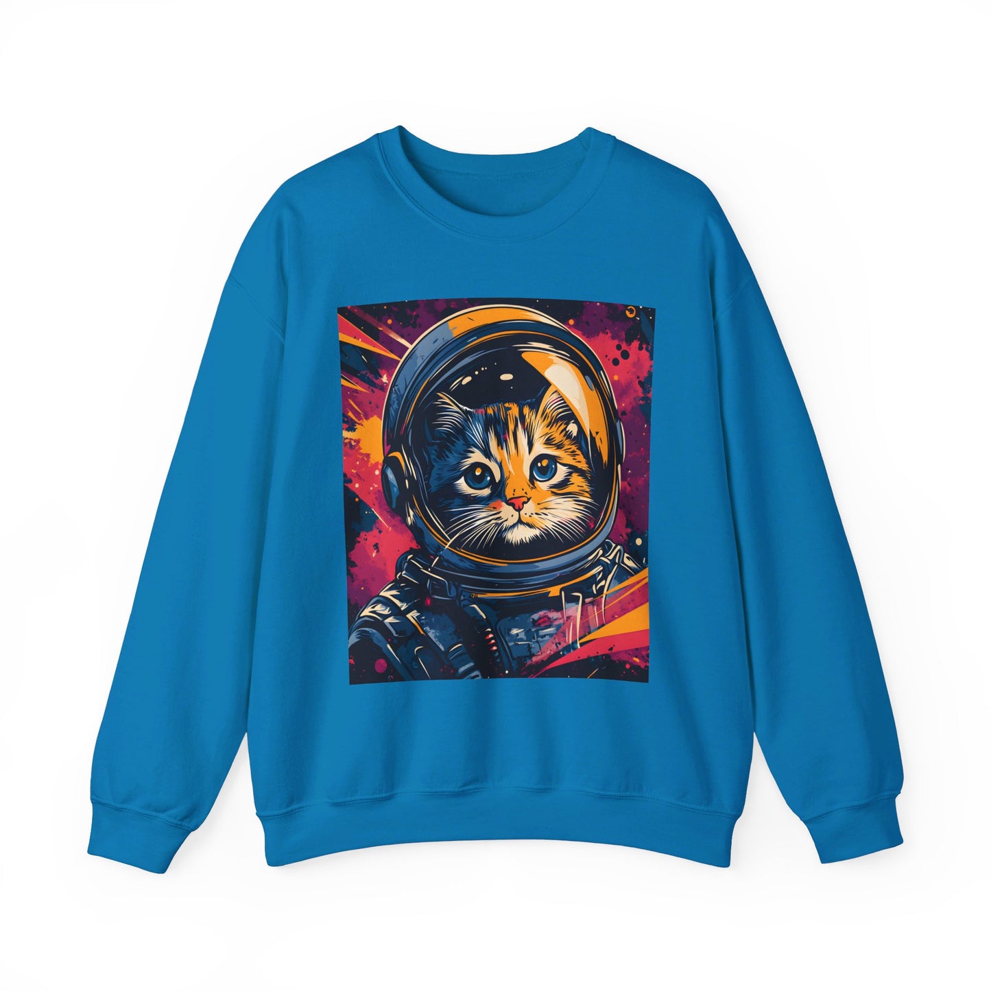 Space Cat Unisex Heavy Blend™ Crewneck Sweatshirt