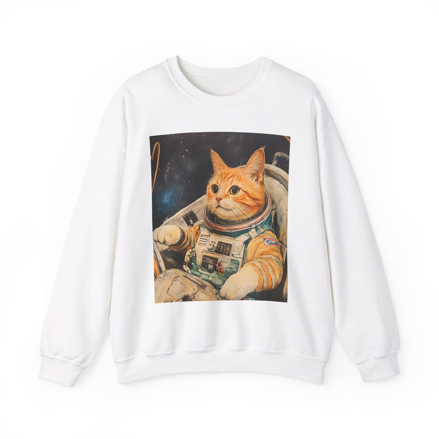 Space Cat Unisex Heavy Blend™ Crewneck Sweatshirt