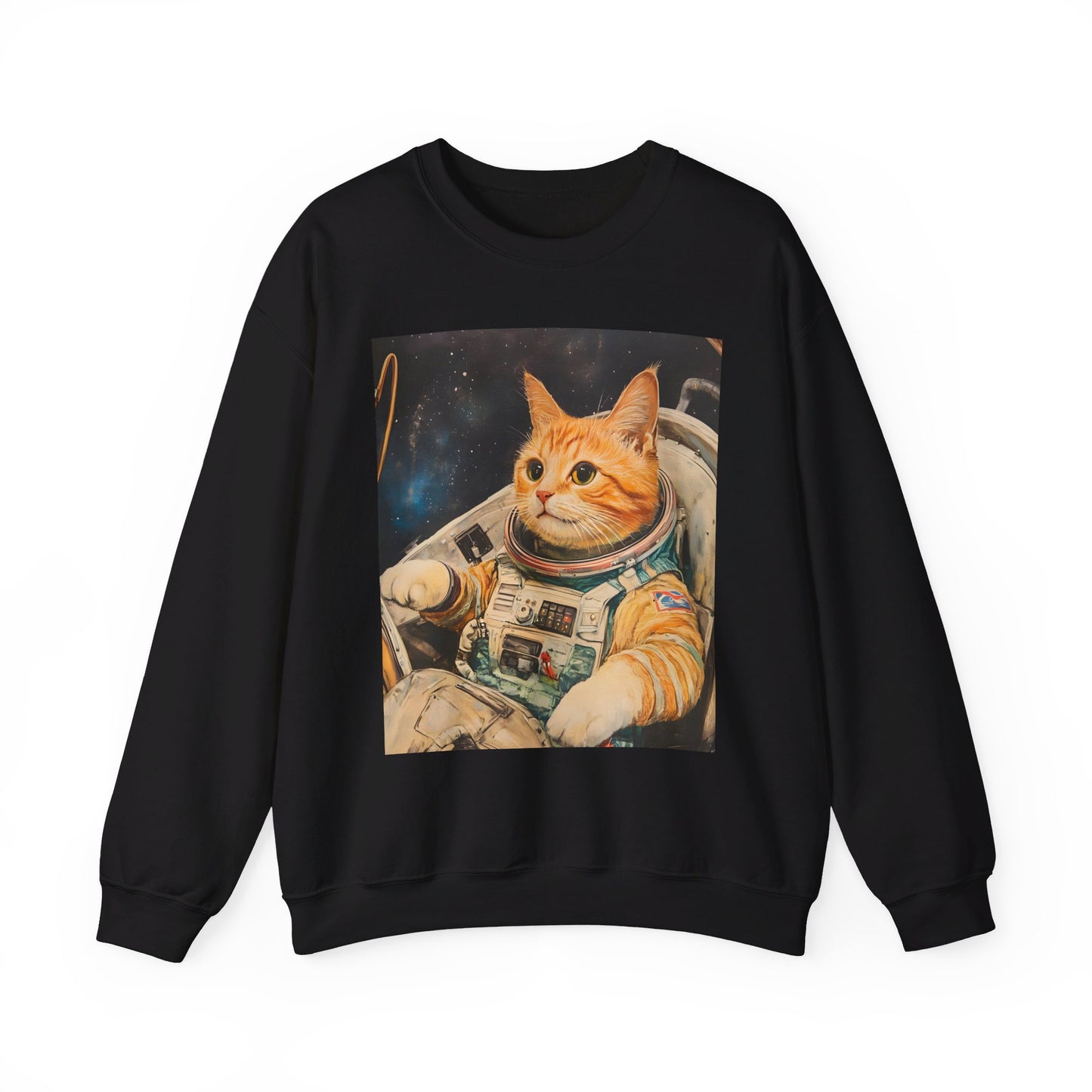 Space Cat Unisex Heavy Blend™ Crewneck Sweatshirt