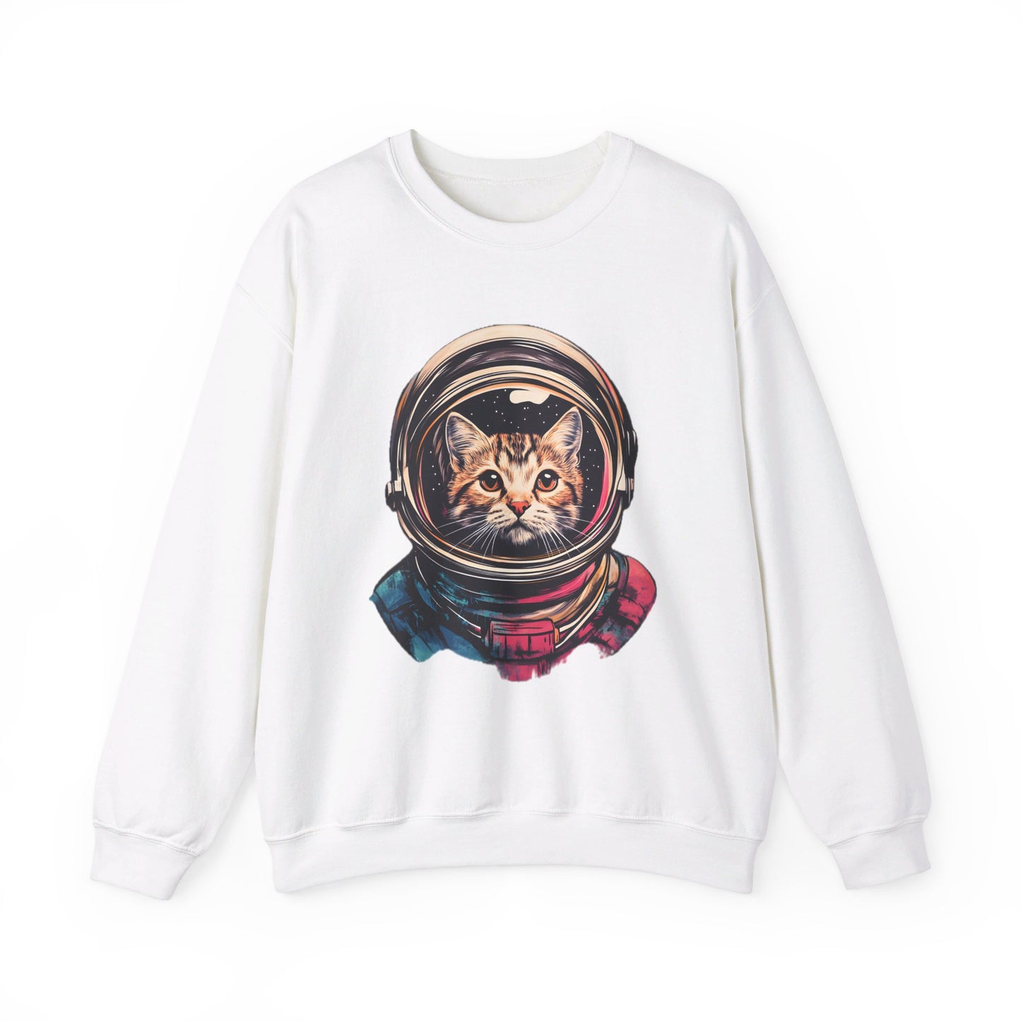 Space Cat Unisex Heavy Blend™ Crewneck Sweatshirt