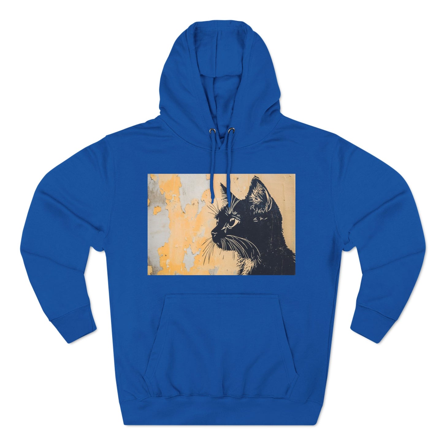 Cat Three-Panel Fleece Hoodie