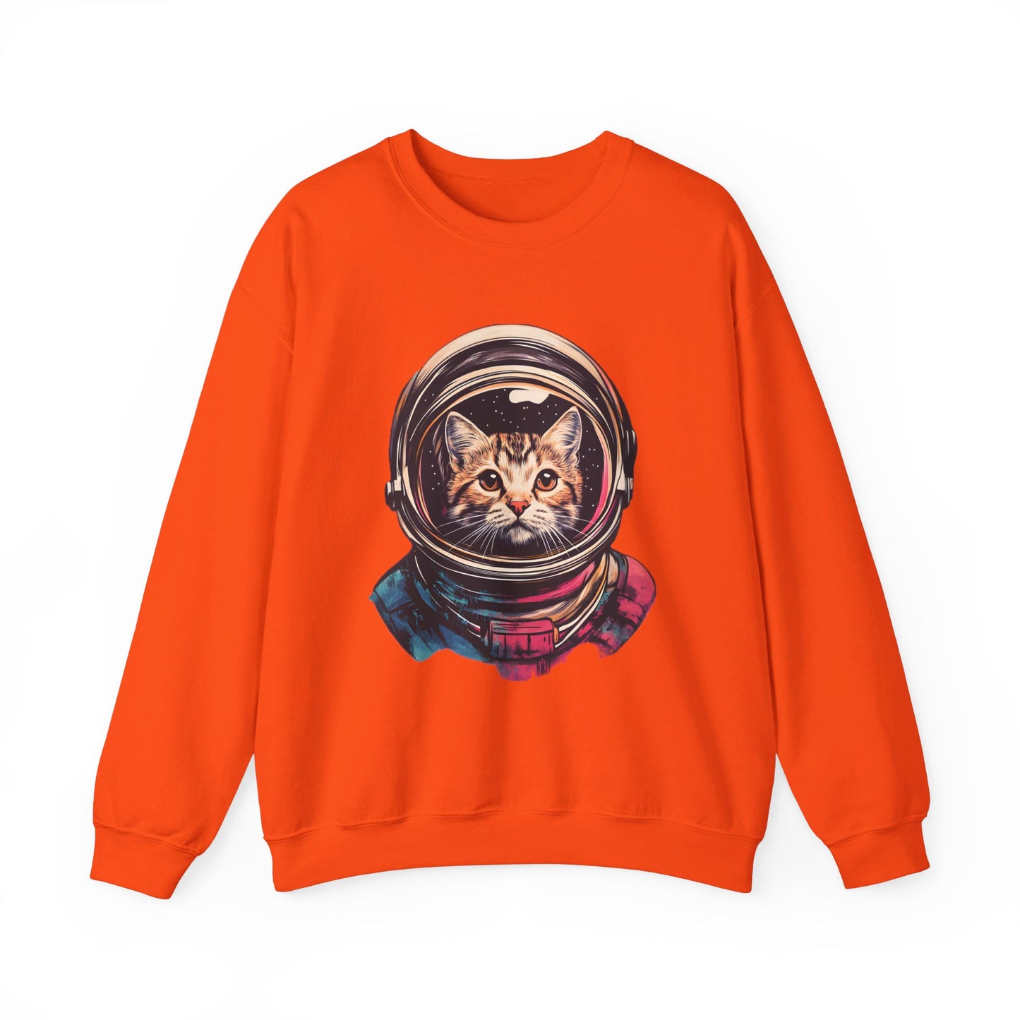 Space Cat Unisex Heavy Blend™ Crewneck Sweatshirt