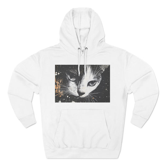 Cat Three-Panel Fleece Hoodie