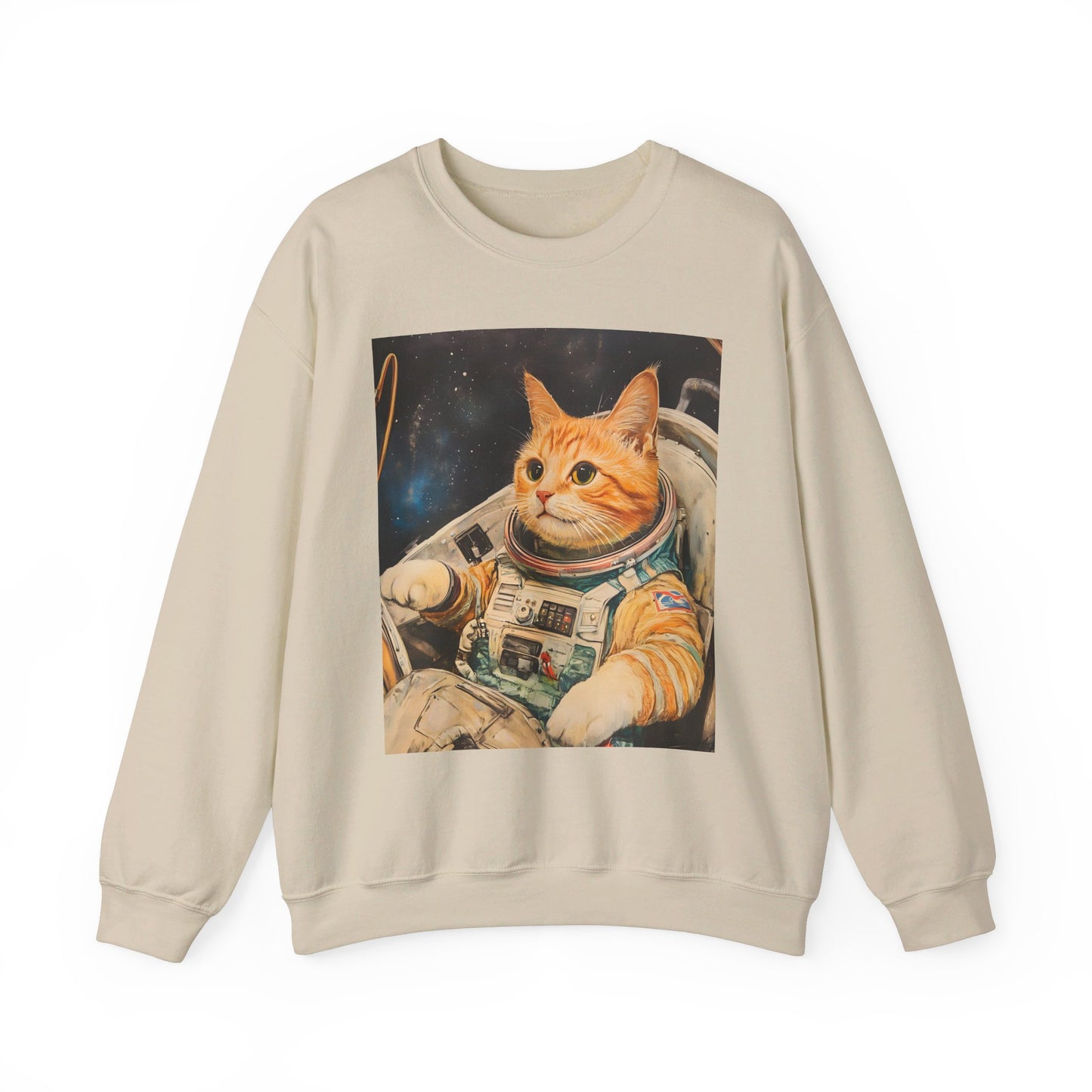 Space Cat Unisex Heavy Blend™ Crewneck Sweatshirt