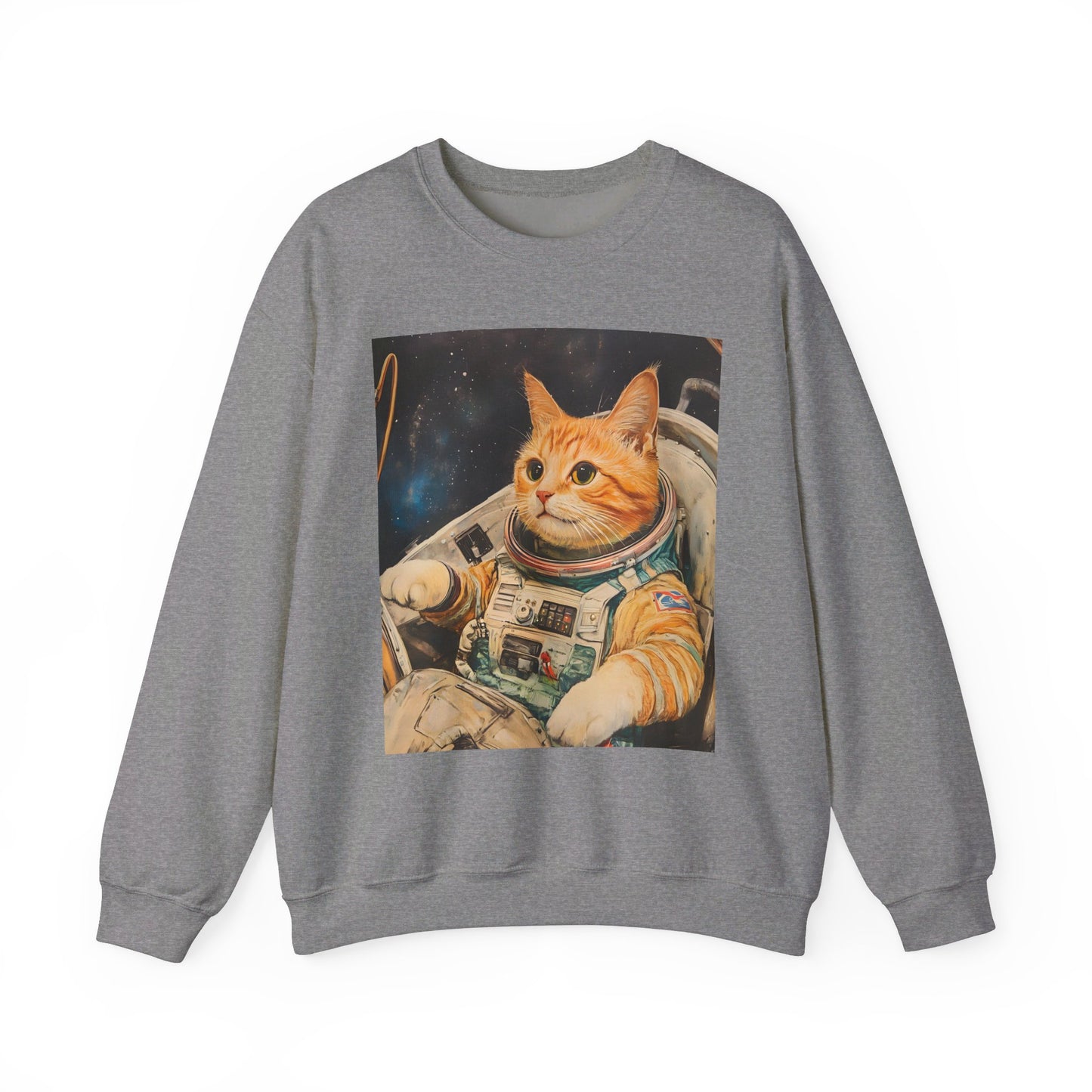 Space Cat Unisex Heavy Blend™ Crewneck Sweatshirt