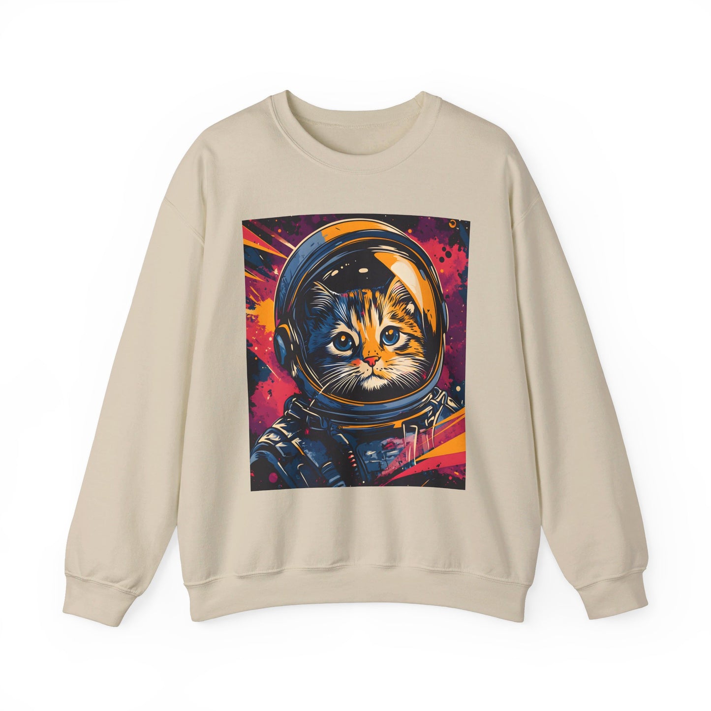 Space Cat Unisex Heavy Blend™ Crewneck Sweatshirt